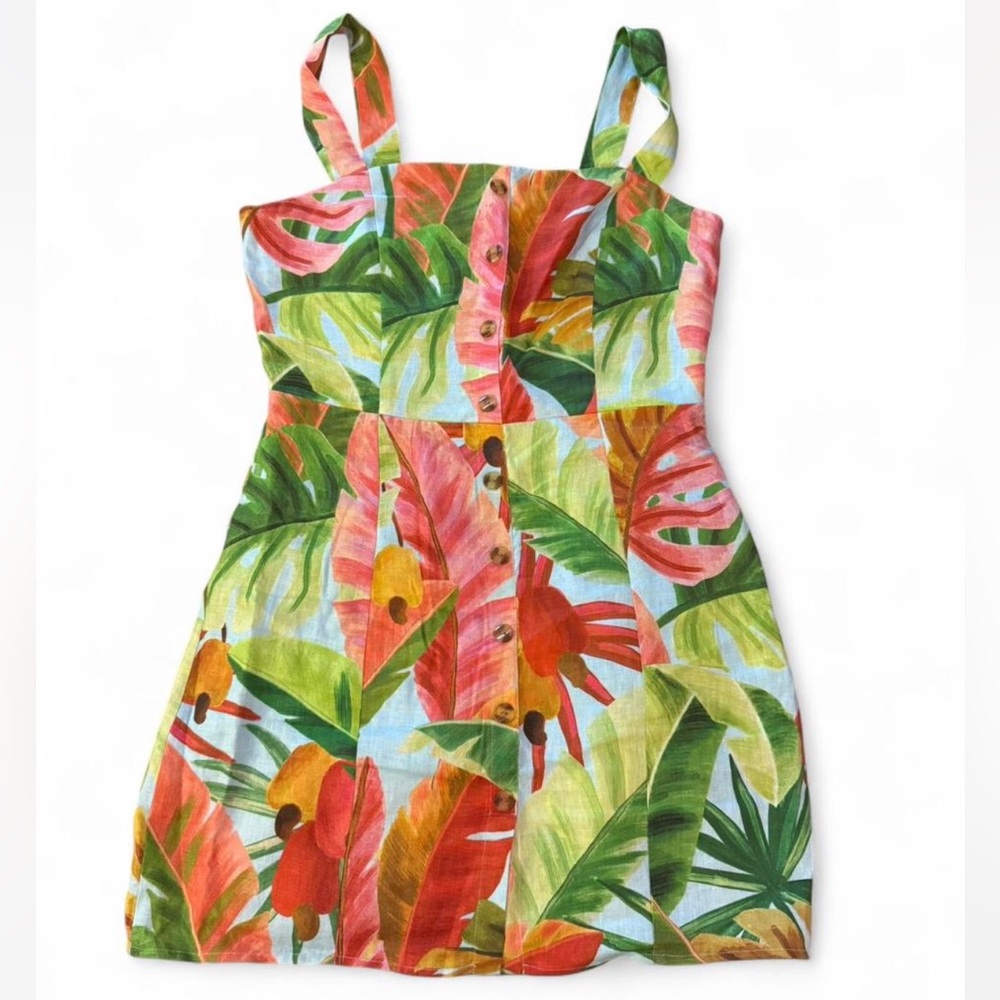 Farm Rio Tropical Linen Dress NWOT